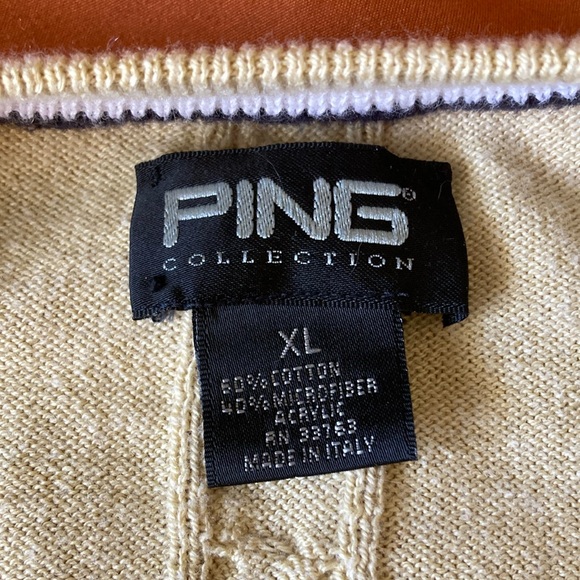 Ping Collection Yellow Knit Sweater Vest - Picture 2 of 4